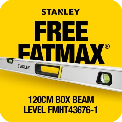 Claim a FREE STANLEY® FATMAX® 120cm Level!