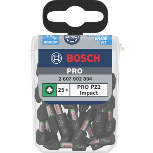 Bosch 2607002804 PZ2 25 Piece Impact Control Screwdriver Bits | UK