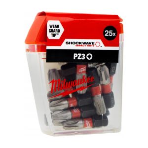 Milwaukee 4932472043 PZ3 25mm Shockwave Screwdriver Bits 25 Piece | UK ...