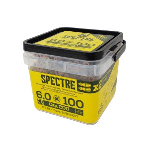 ForgeFix Spectre™ PZ Compatible Wood Screw CSK ZYP 6.0 x 100mm Tub
