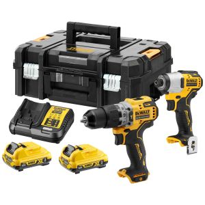 Dewalt DCK2111L2T 12V XR Cordless Brushless Combi Drill & Impact Driver ...