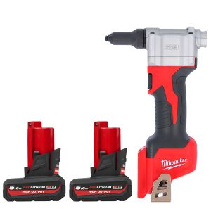 Milwaukee M12BPRT 12V M12 Cordless Pop Rivet Gun With 2 x 5.0Ah ...