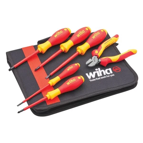 WIHA 4.0mm X 100mm Slotted VDE Insulated Screwdriver 41209 | Total Tools