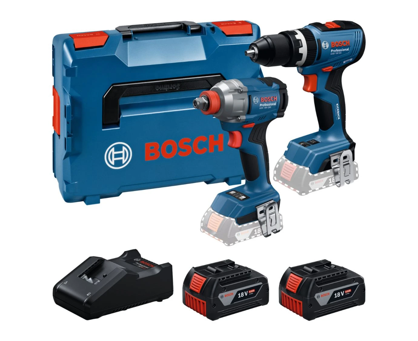 Bosch 0615A5008E Power Tool kit GDX 18V-285 Impact Driver & GSB