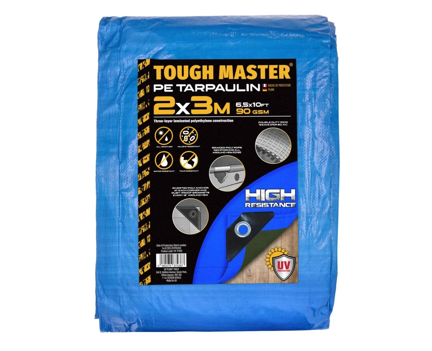 Pack Of 1 Pcs  Tarpaulin Waterproof 3 X 3 M Green 110 G/m2 Sheet With Metal Rings Protective Sheets Car Cover Multipurpose Tarp 1 Pcs 3 X 3 M