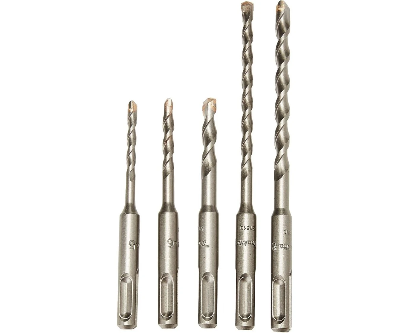 Makita 5-Pack SDS-Plus 5/32" Drill Bits For Concrete & Masonry - Deep Drilling Rotary Hammer Bits