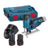 Bosch GST 12V-70 Cordless Jigsaw With 2 x 2.0Ah Batteries, Charger & L-BOXX | 06015A1070