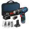 Bosch GSB 12V-15 Professional Cordless Combi Drill With 1 x 2.0AH Battery, 1 x 4.0Ah Battery, Charger, Bag & 39 Pieces Screwdriver Drill Bit Set | 06019B697K