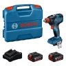 Bosch Professional GDX 18V-200 Cordless Brushless Impact Driver Wrench With 2 x 5.0Ah Batteries, Charger & Case | 06019J2272