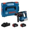 Bosch GBH 18V-22 X Professional Cordless Brushless Rotary Hammer Onechuck With 2 x 5.0Ah Batteries, Charger & L-Boxx | 0611924171