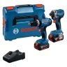 Bosch 0615A5008D Power Tool kit  GSB 18V-25 Impact Drill Driver & GDR 18V-215 Impact Driver With 2 x 4.0Ah Batteries, Charger & Case