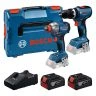Bosch 0615A5008E Power Tool kit GDX 18V-285 Impact Driver & GSB 18V-65 Combi Drill With 2 x 4.0Ah Batteries, Charger & Case