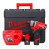 Milwaukee M12CD-202C 12V Fuel Cordless Brushless Sub Compact Driver With 2 x 2.0Ah Batteries, Charger & Case