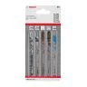 Bosch 2608667856 5 Piece All-in-One T-Shank Jigsaw Blade Set