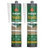 Everbuild Sika Instant Nails Multi-Use Adhesive White 290ml Pack of 2 | 484815