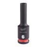 Milwaukee 4932480280 Shockwave Impact Duty Impact Socket Deep 6mm 3/8"