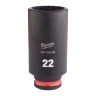 Milwaukee 4932480296 Shockwave Impact Duty Impact Socket Deep 22mm 3/8"