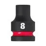 Milwaukee 4932480302 Shockwave Impact Socket STD 8mm 1/2" 