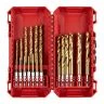 Milwaukee 4932499763 19 Pieces Red Hex Shockwave HSS TiN Metal Drill Bit Set
