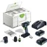 Festool Cordless Drill TXS 18 C 3,0-Set 2 X 3.0Ah Batteries, Charger, 6 Piece Bit Set With Case | 576900