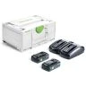 Festool 577256 SYS Energy Set With 2 x 4Ah High Power Batteries, Charger & Case