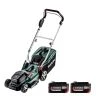 Metabo RM 36-18 LTX BL 18V Brushless 360mm Push Lawn Mower With 2 x 5.2Ah Batteries