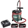Metabo AS 36-18 M 30 PC CC 18V Cordless M- Class 30L Wet & Dry Vacuum Dust Extractor With 2 x 5.2Ah Batteries & Charger