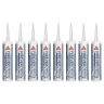 Everbuild Sika Forever White Superior Silicone Sealant 295ml Pack of 8 | 858495