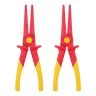 KNIPEX Snipe Nose Pliers Of Plastic Insulating 220mm Pack of 2 | 98 62 02