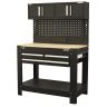 Sealey Superline PRO Workbench with Pegboard Back Panel, Power Bar & Wooden Worktop | AP12701