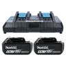 Makita BL1850 Battery 18V 5.0Ah LXT Lithium-Ion Batteries Twin Pack With Twin Port Charger