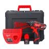 Milwaukee M12BD-202C 12V M12 Compact Screwdriver With 2 x 2.0Ah Batteries, Charger & Case