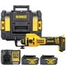 DeWalt DCE555 18V XR Cordless Brushless Drywall Cut-Out Tool With 2x 4Ah Batteries, Charger & TStak II Case