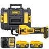 DeWalt DCE555 18V XR Cordless Brushless Drywall Cut-Out Tool With 2x 5Ah Batteries, Charger & TStak II Case