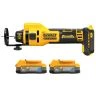 DeWalt DCE555 18V XR Cordless Brushless Drywall Cut-Out Tool With 2x 1.7Ah Powerstack Batteries