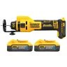 DeWalt DCE555 18V XR Cordless Brushless Drywall Cut-Out Tool With 2x 5Ah Powerstack Batteries
