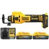 DeWalt DCE555 18V XR Cordless Brushless Drywall Cut-Out Tool With 2x 5Ah Powerstack Batteries & Charger