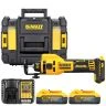 DeWalt DCE555 18V XR Cordless Brushless Drywall Cut-Out Tool With 2x 5Ah Powerstack Batteries, Charger & TStak II Case