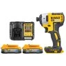 DeWalt DCF887 KIT 18V XR Cordless Brushless 3-Speed Impact Driver With With 2 x 1.7Ah Powerstack Batteries & Charger