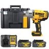 DeWalt DCF900 18V XR Cordless Brushless 1/2" High Torque Impact Wrench With 2 x 4Ah Batteries, Charger & TSTAK VI Case