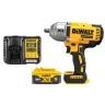 DeWalt DCF900 18V XR Cordless Brushless 1/2" High Torque Impact Wrench with 1 x 5Ah Battery & Charger