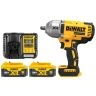 DeWalt DCF900 18V XR Cordless Brushless 1/2" High Torque Impact Wrench with 2 x 5Ah Batteries & Charger
