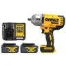 DeWalt DCF900 18V XR Cordless Brushless 1/2" High Torque Impact Wrench with 2 x 4Ah Batteries & Charger