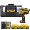 DeWalt DCF961 18v XR Brushless 1/2" High Torque Impact Wrench With 2 x 5Ah Batteries, Charger & 1.0 DS300 Case