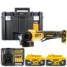 DeWalt DCG406 18V XR Cordless Brushless 125mm Angle Grinder With 2 x 5.0Ah Batteries, Charger & TSTAK VI Case