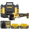 DeWalt DCG406 18V XR Cordless Brushless 125mm Angle Grinder With 2 x 5.0Ah Batteries, Charger & TSTAK II Case