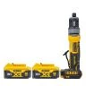 DeWalt DCG420 18V XR Compact Cordless Brushless Inline Die Grinder with 2 x 5Ah Batteries