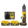 DeWalt DCG420 18V XR Compact Cordless Brushless Inline Die Grinder with 2 x 5Ah Batteries & Charger
