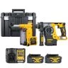 DeWalt DCH273N 18V XR Cordless Brushless SDS Plus Rotary Hammer Drill with Dust Extractor With 2x 4Ah Batteries, Charger & DWST1-71195 T-Stack VI Case