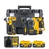 DeWalt DCK2532P2 18V XR Cordless Brushless Impact Driver & SDS+ Hammer Drill Twin Pack With 2 x 5.0Ah Batteries, Charger & TSTAK VI Case